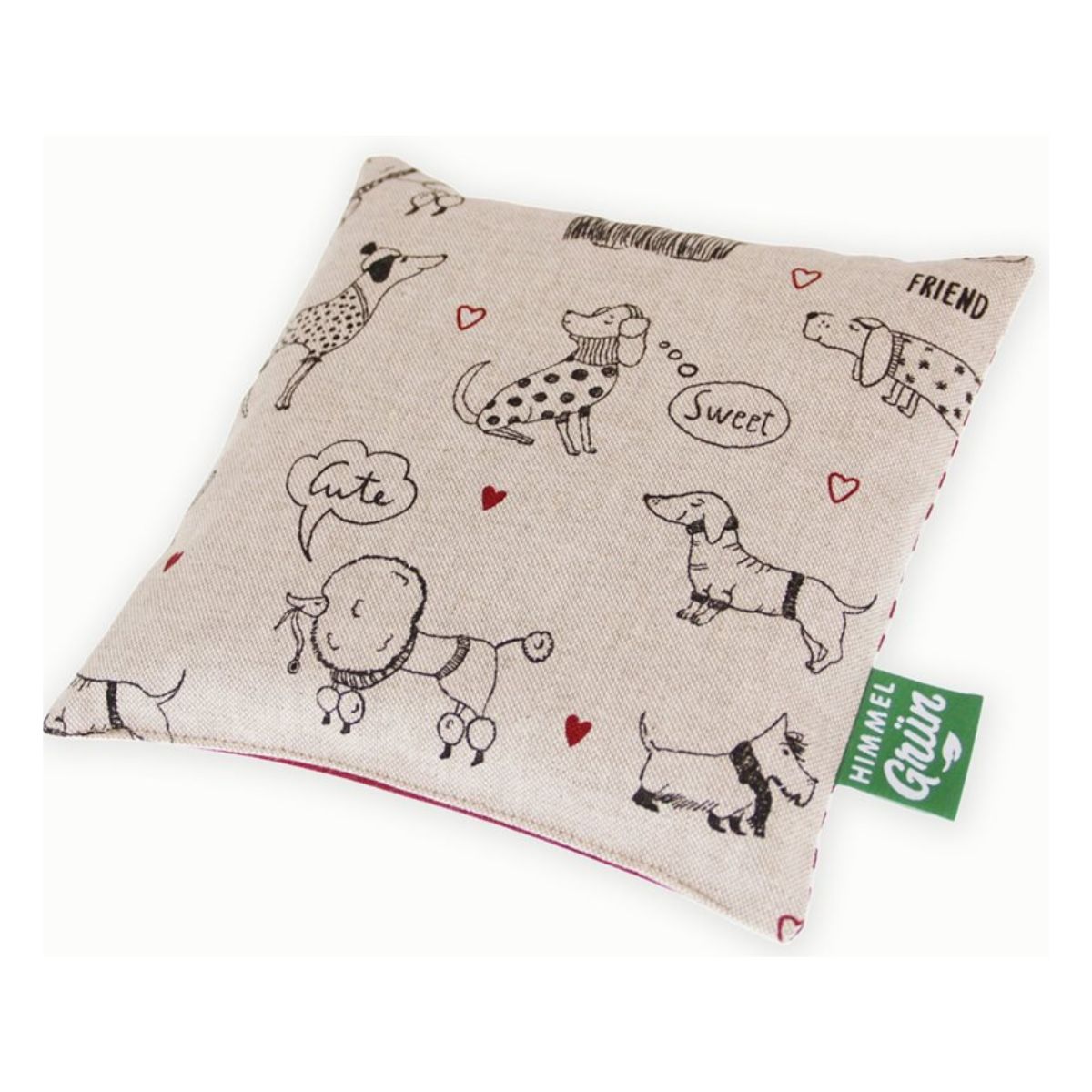 Himmelgrün Rapskissen 20 x 20 Hunde