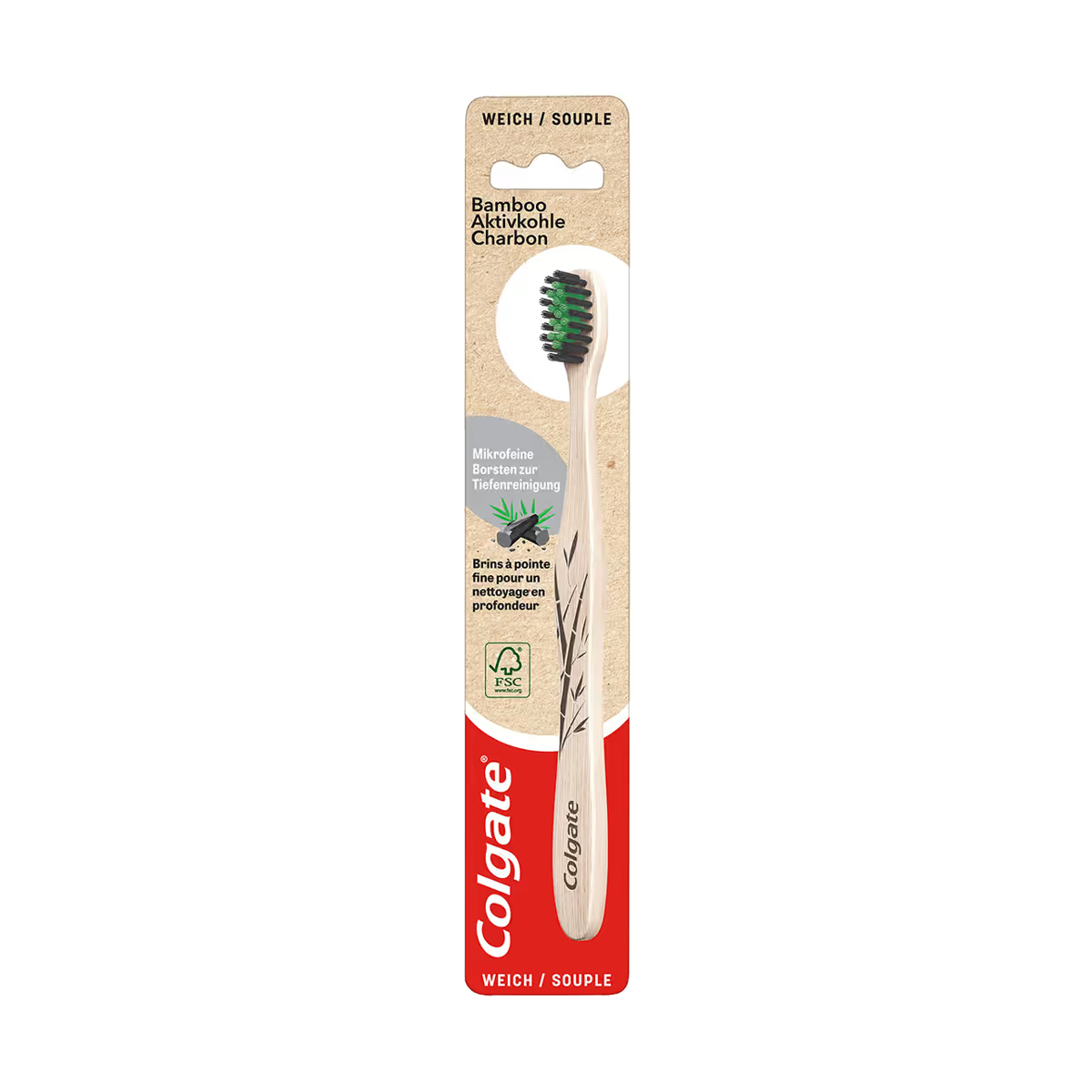 Colgate Bamboo Aktivkohle Zahnbürste