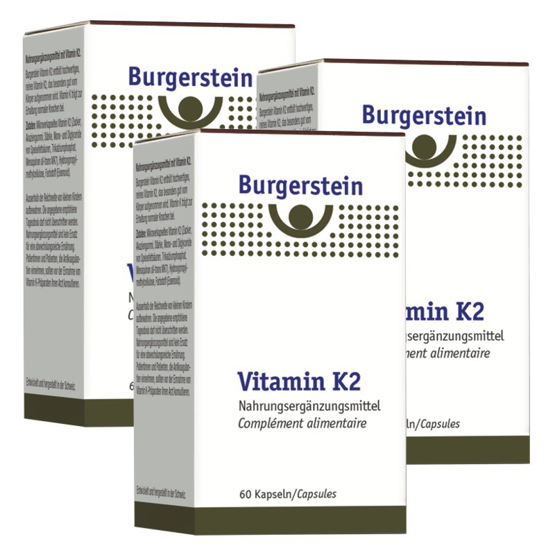 Burgerstein Vitamin K2 Kapseln 180 mcg 3x 60 Stück Burgerstein Vitamin K2 Kapseln 180 mcg 3x 60 Stück