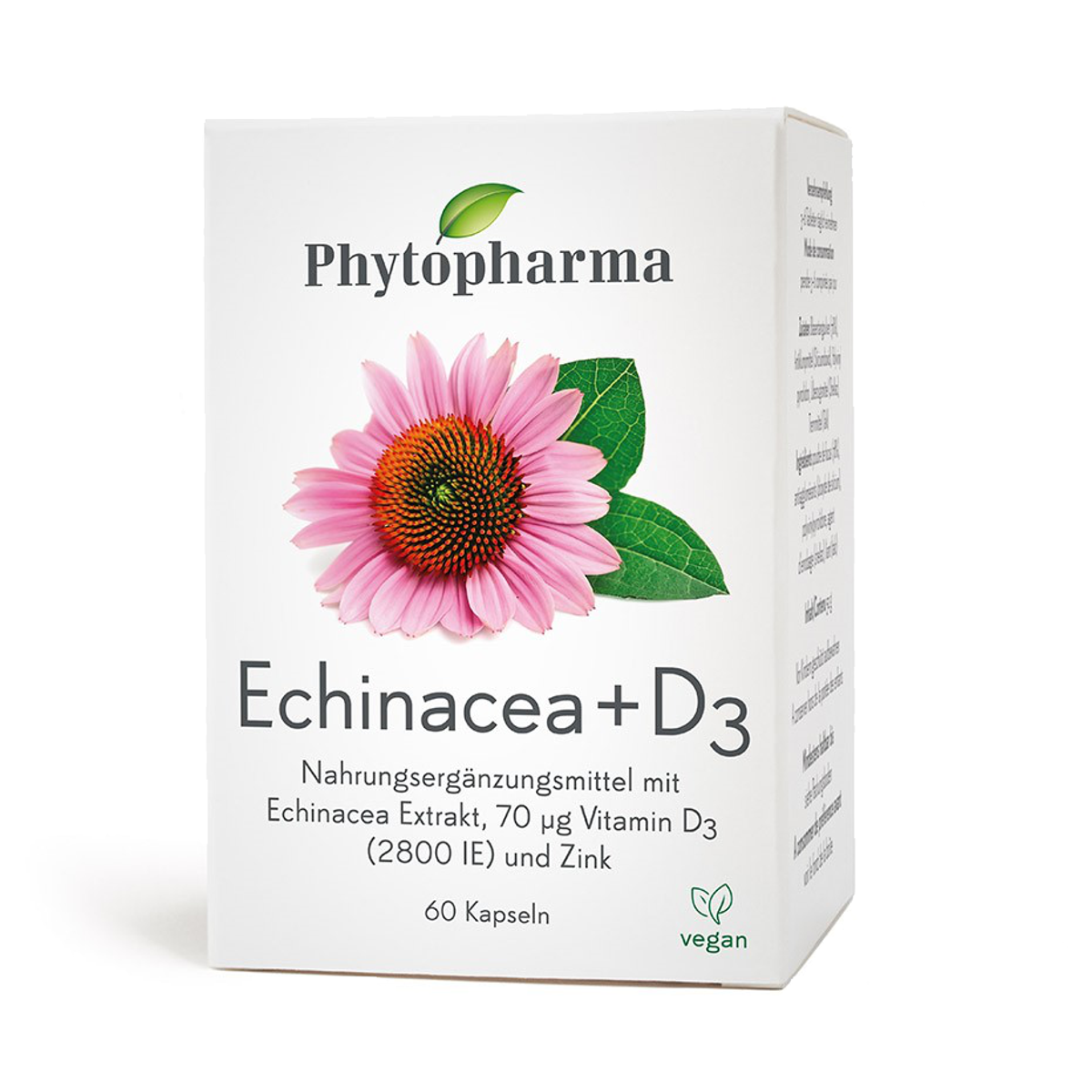Phytopharma Echinacea + Vitamin D3 Kapseln 60 Stück Phytopharma Echinacea + Vitamin D3 Kapseln 60 Stück