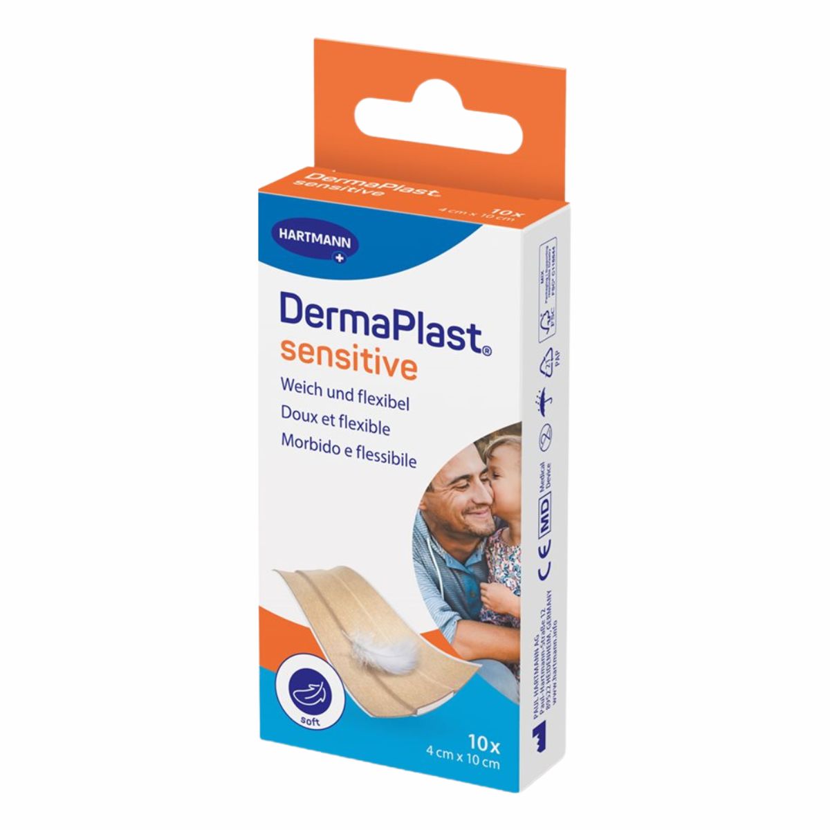 Dermaplast Sensitive Schnellverband 4 x 10 cm 10 Stück