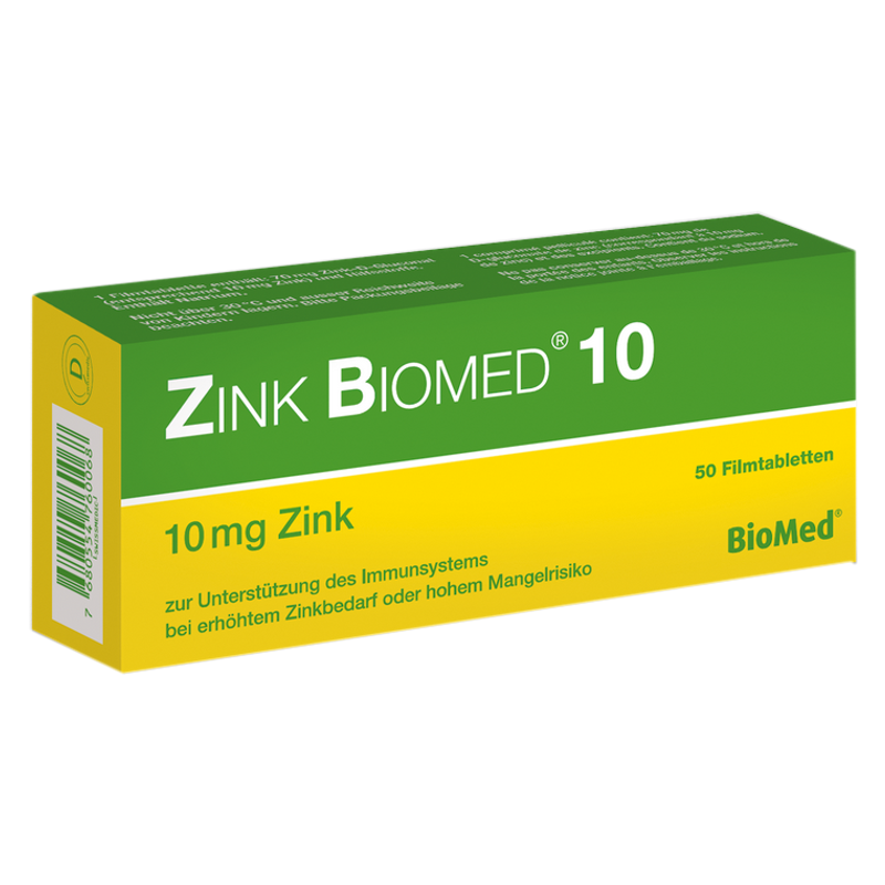Zink Biomed 10 Filmtablette 50 Stück Zink Biomed 10 Filmtablette 50 Stück