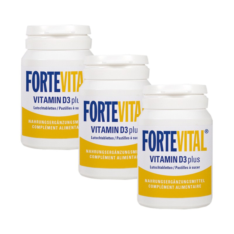 Fortevital Vitamin D3 plus Lutschtabletten 3x 60 g Fortevital Vitamin D3 plus Lutschtabletten 3x 60 g