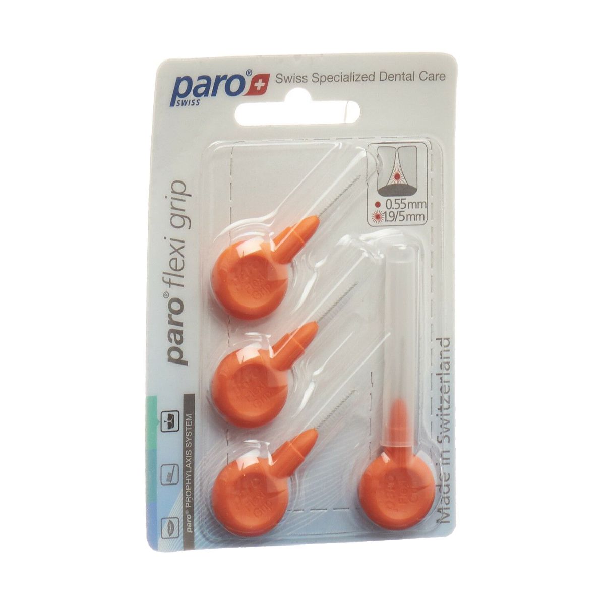 Paro Flexi Grip 1,9/5mm x-fin orange konisch 4 Stück