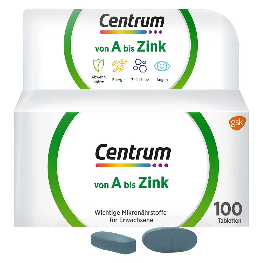 CENTRUM A bis Zink Tabletten 100 Stück CENTRUM A bis Zink Tabletten 100 Stück