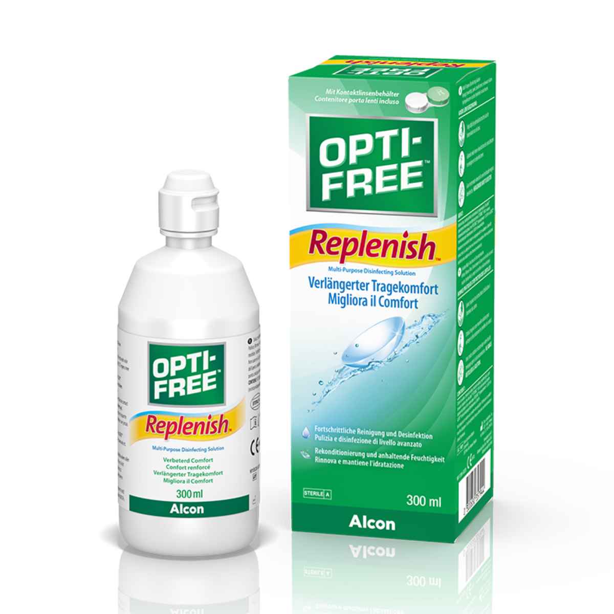Solution désinfectante Opti Free Replenish flacon de 300 ml