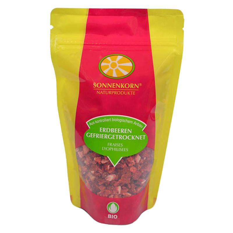 SONNENKORN Erdbeeren gefriergetrocknet Bio Knospe 40 g SONNENKORN Erdbeeren gefriergetrocknet Bio Knospe 40 g