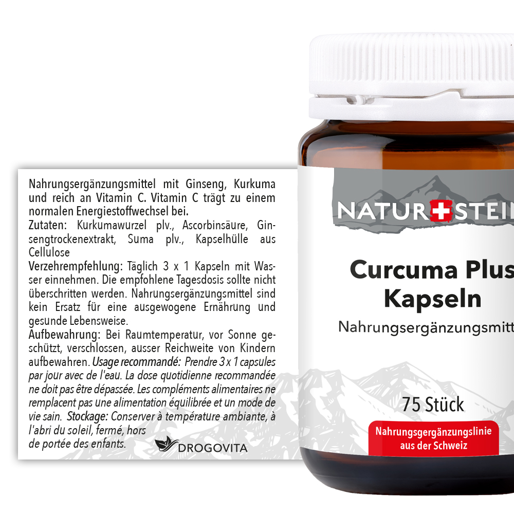 Naturstein Curcuma plus Kapseln 75 Stück Naturstein Curcuma plus Kapseln 75 Stück