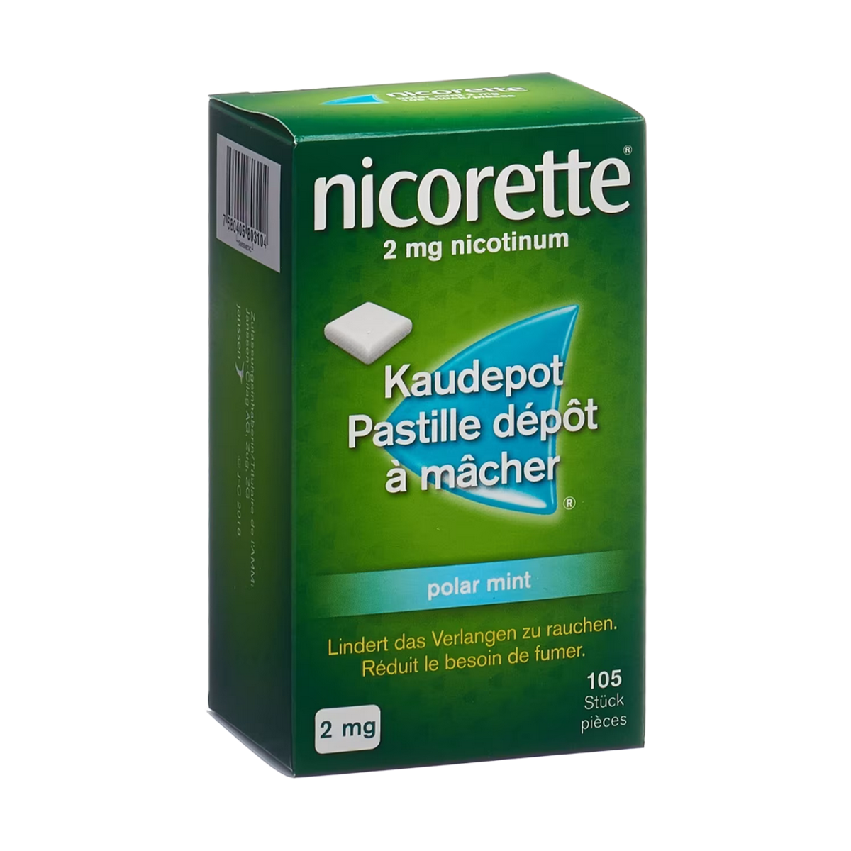 Nicorette Polar Mint Kaudepots 2 mg 105 Stück Nicorette Polar Mint Kaudepots 2 mg 105 Stück