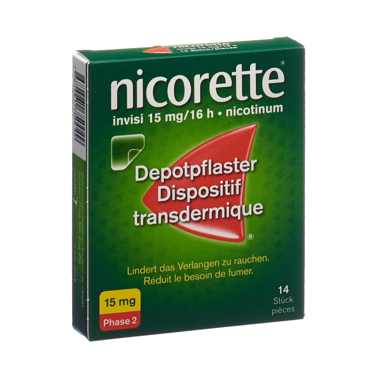 Nicorette Invisi Patch 15 mg/16 h 14 Stück Nicorette Invisi Patch 15 mg/16 h 14 Stück