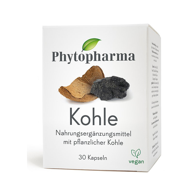 Phytopharma Kohle Kapseln 30 Stück Phytopharma Kohle Kapseln 30 Stück