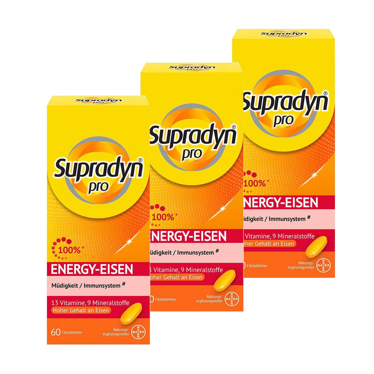 Supradyn Energy Eisen Filmtabletten 3x 60 Stück Supradyn Energy Eisen Filmtabletten 3x 60 Stück