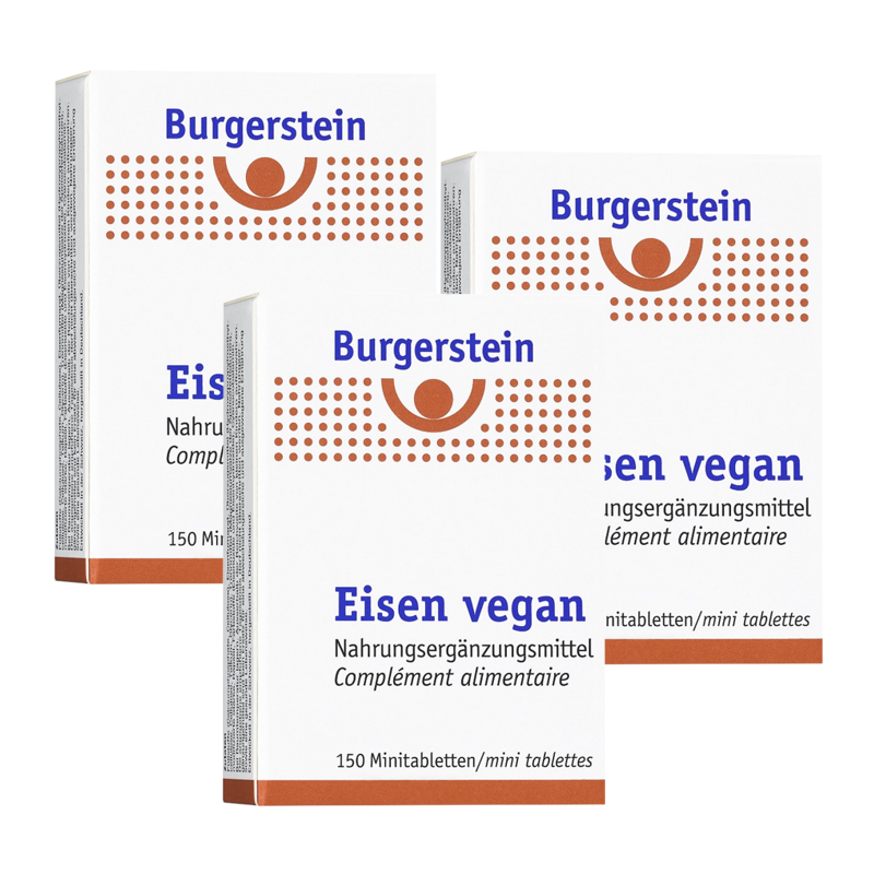 Burgerstein Eisen vegan Tabletten  3x 150 Stück