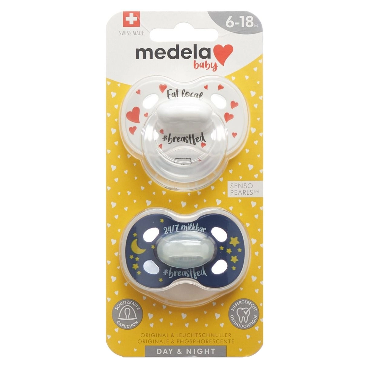 MEDELA Baby Nuggi Day&Night 6-18 2 Stück MEDELA Baby Nuggi Day&Night 6-18 2 Stück