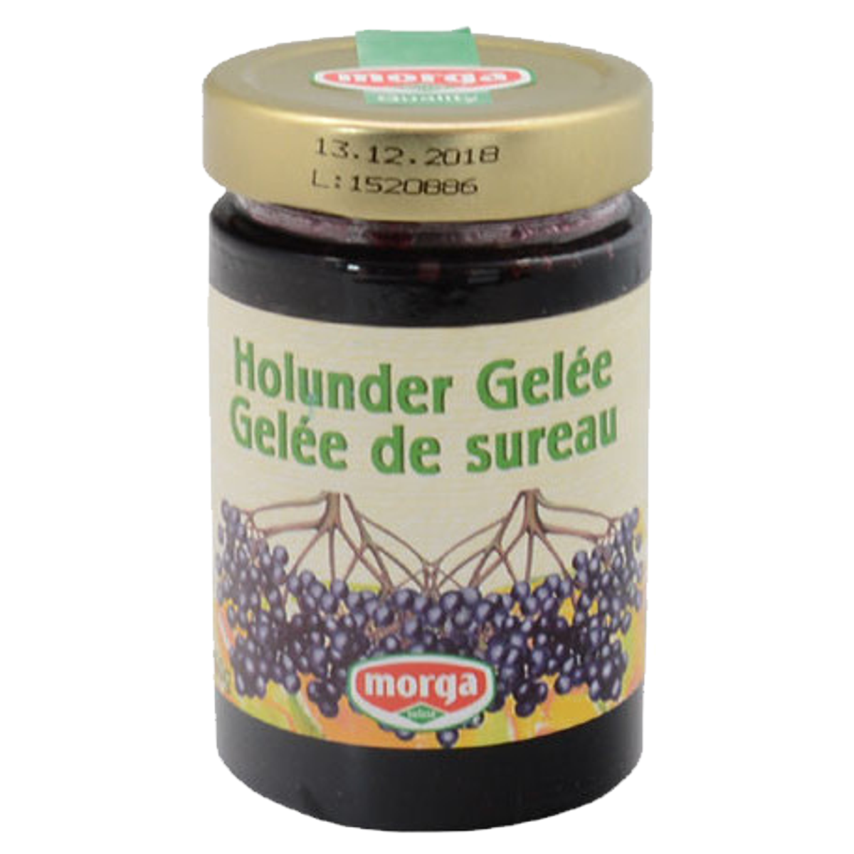 Morga Konfitüre Holundergelée schwarz 350 g Morga Konfitüre Holundergelée schwarz 350 g