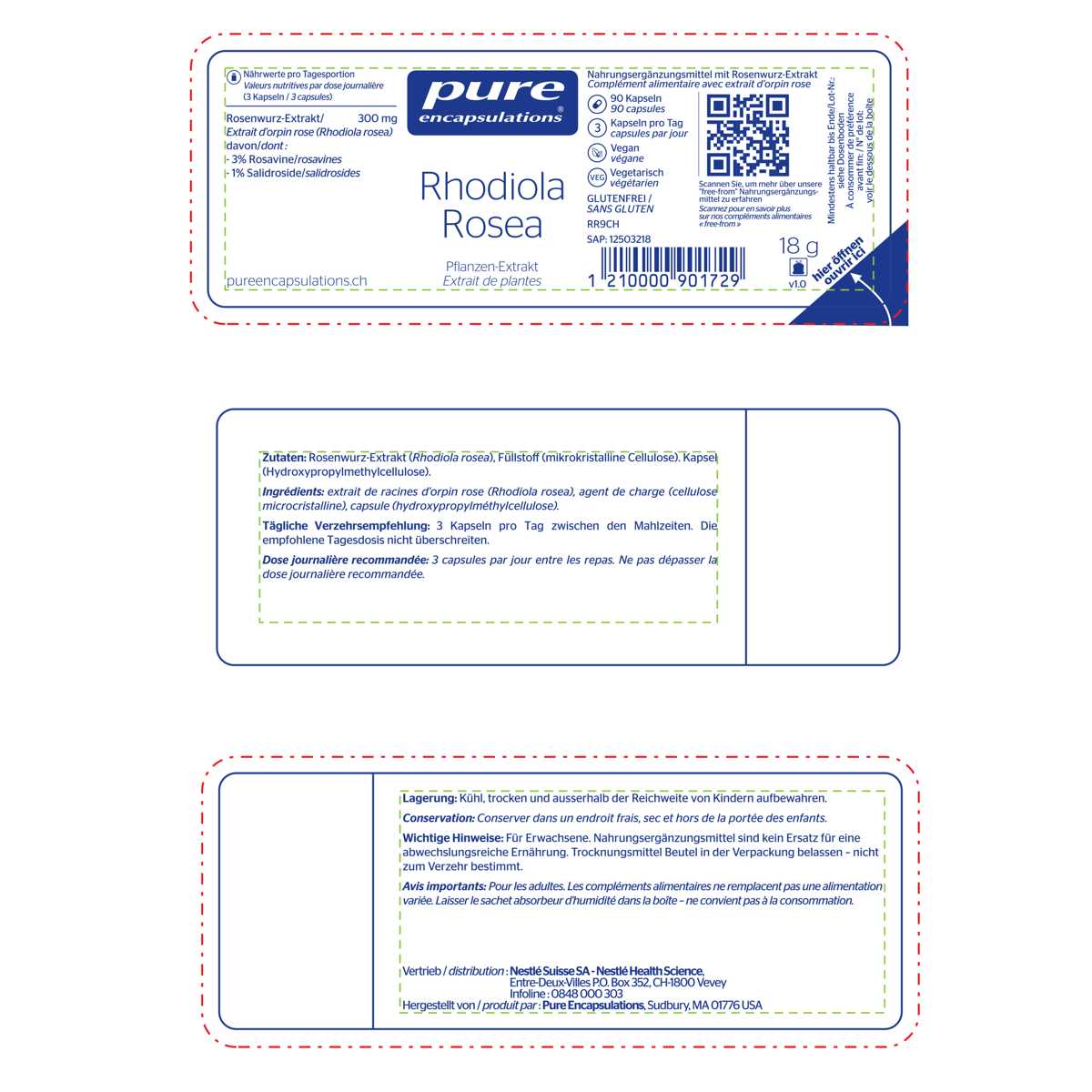 PURE Rhodiola Rosea Kapseln 90 Stück PURE Rhodiola Rosea Kapseln 90 Stück