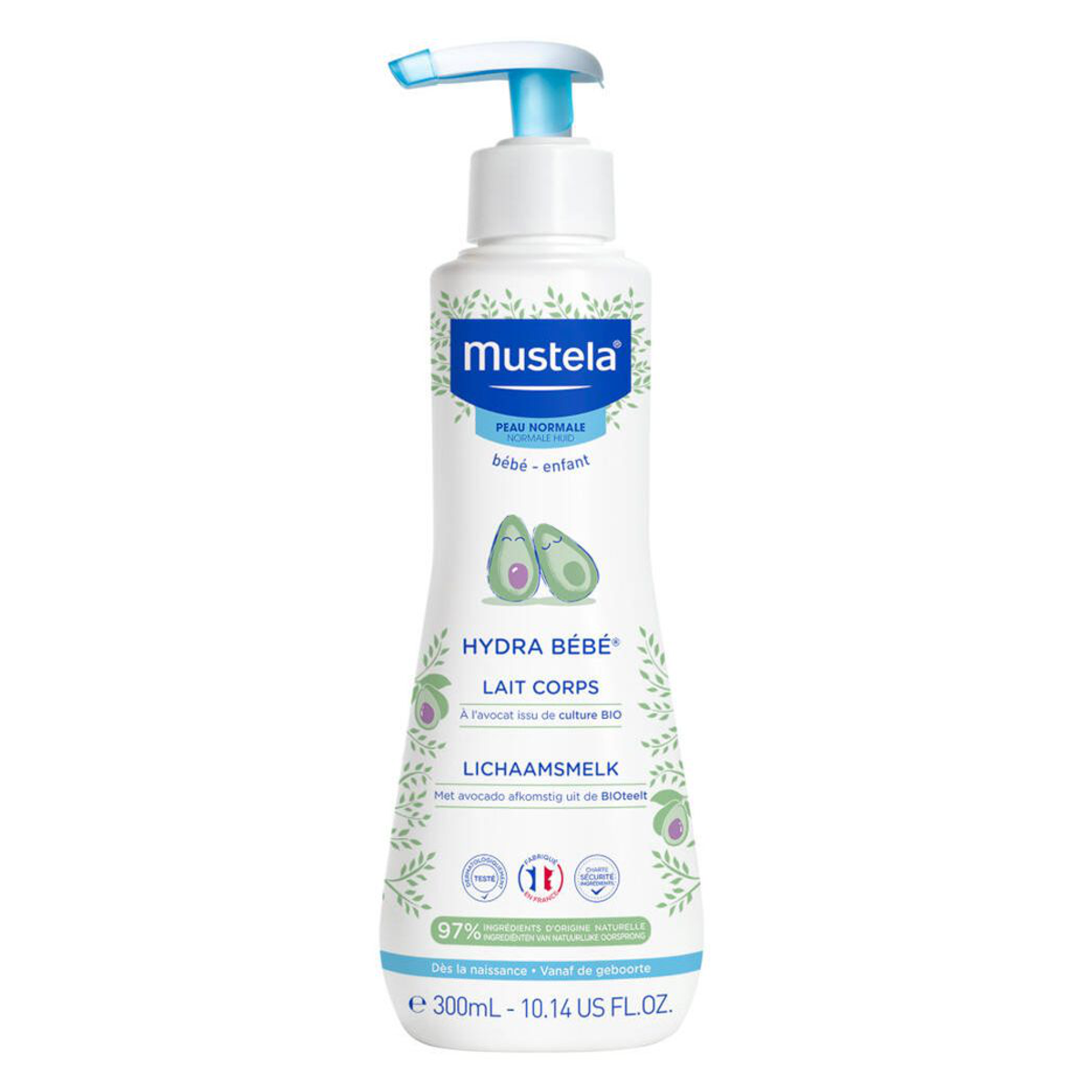 Mustela Hydra Bébé Körpermilch normale Haut 300ml