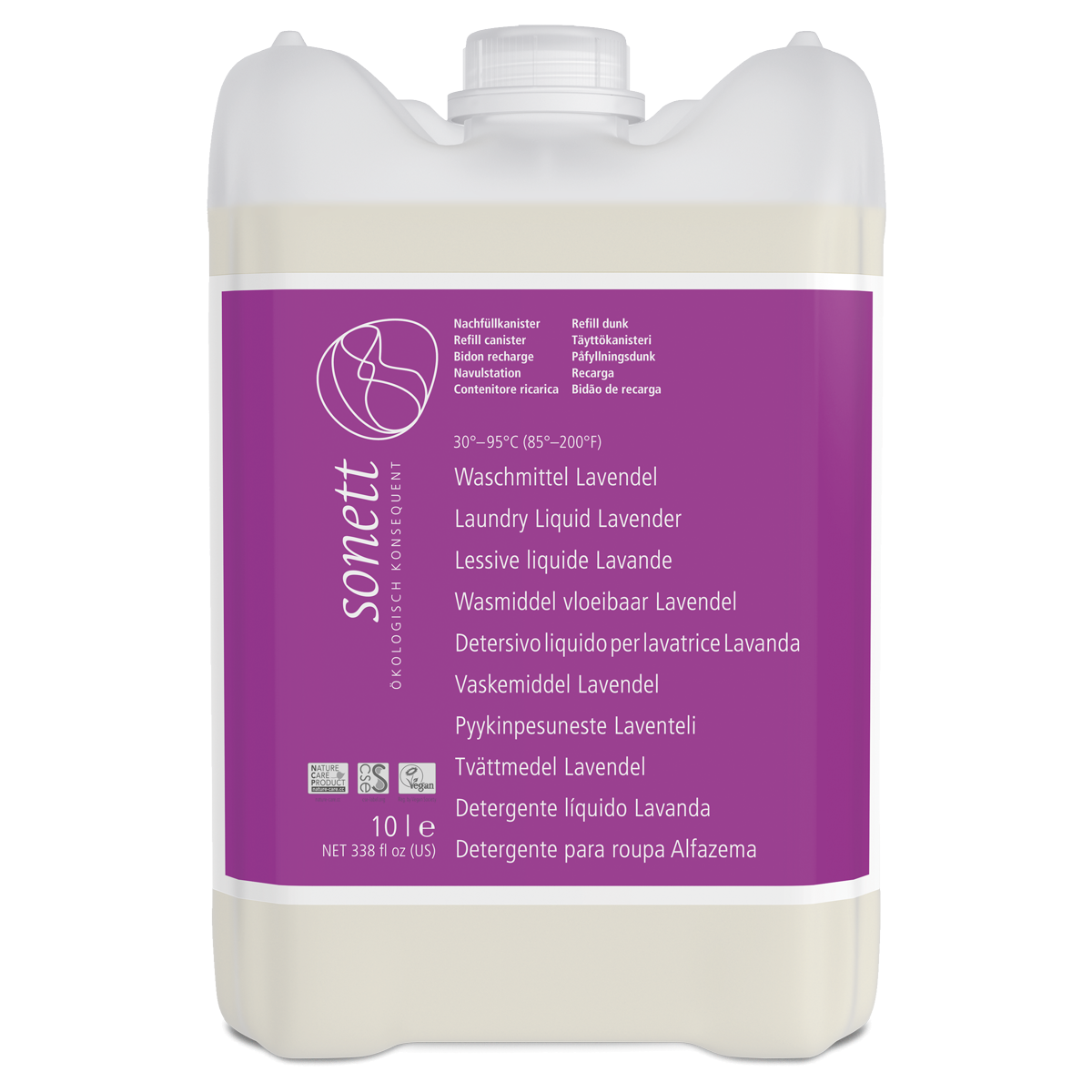 Sonett Waschmittel flüssig 30°-95°C Lavendel Kanister 10 Liter Sonett Waschmittel flüssig 30°-95°C Lavendel Kanister 10 Liter