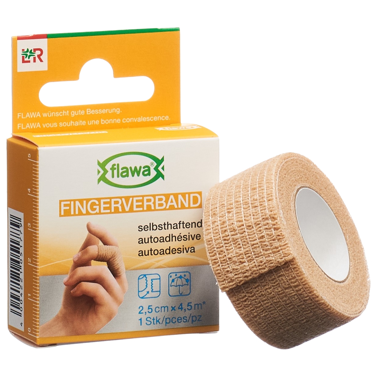 Image of Flawa Fingerverband selbsthaftend 2.5 cm x 4.5 m hautfarbig