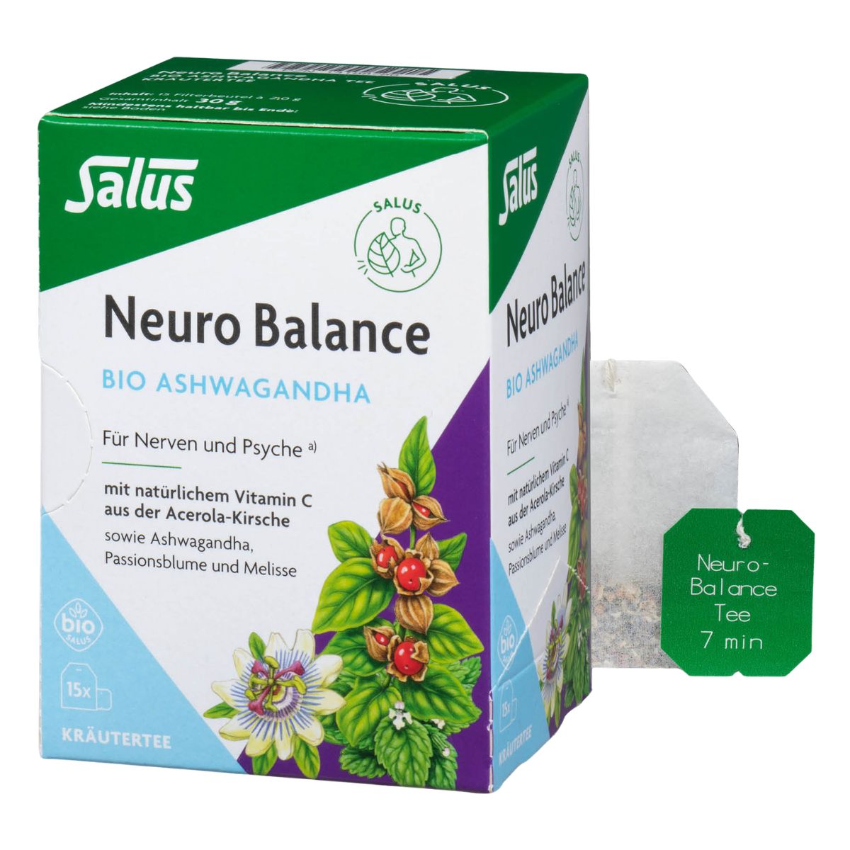 Salus Neuro Balance Tisane Ashwagandha bio, sachets de 15