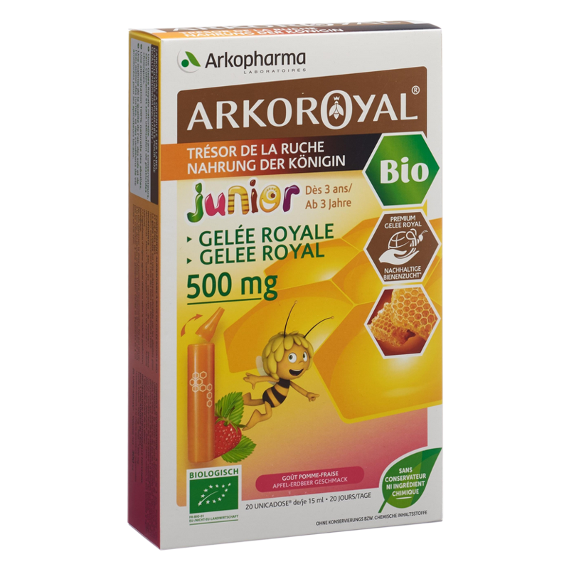 Arkoroyal Gelée Royale 500 mg junior Bio 20 x 15 ml