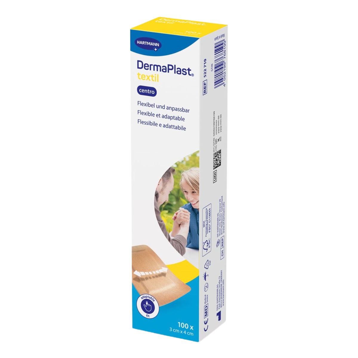 Image of Dermaplast Textil Centro 3 x 4 cm 100 Stück