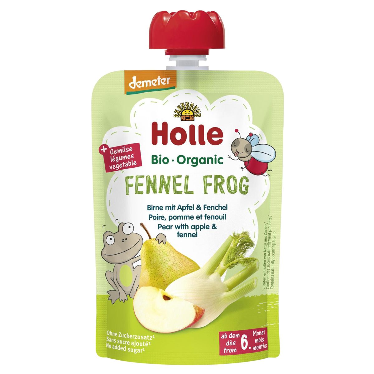 Holle Fennel Frog Pouchy Birne Apfel Fenchel 6x 100 g Holle Fennel Frog Pouchy Birne Apfel Fenchel 6x 100 g