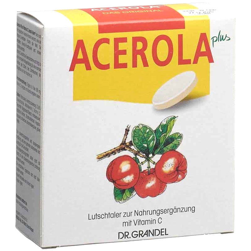 DR GRANDEL Acerola Plus Lutschtaler Vit C 32 Stück DR GRANDEL Acerola Plus Lutschtaler Vit C 32 Stück