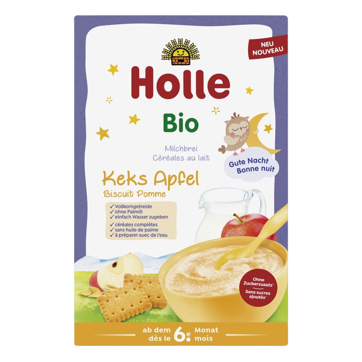 Holle Milchbrei Keks Apfel Bio 250 g