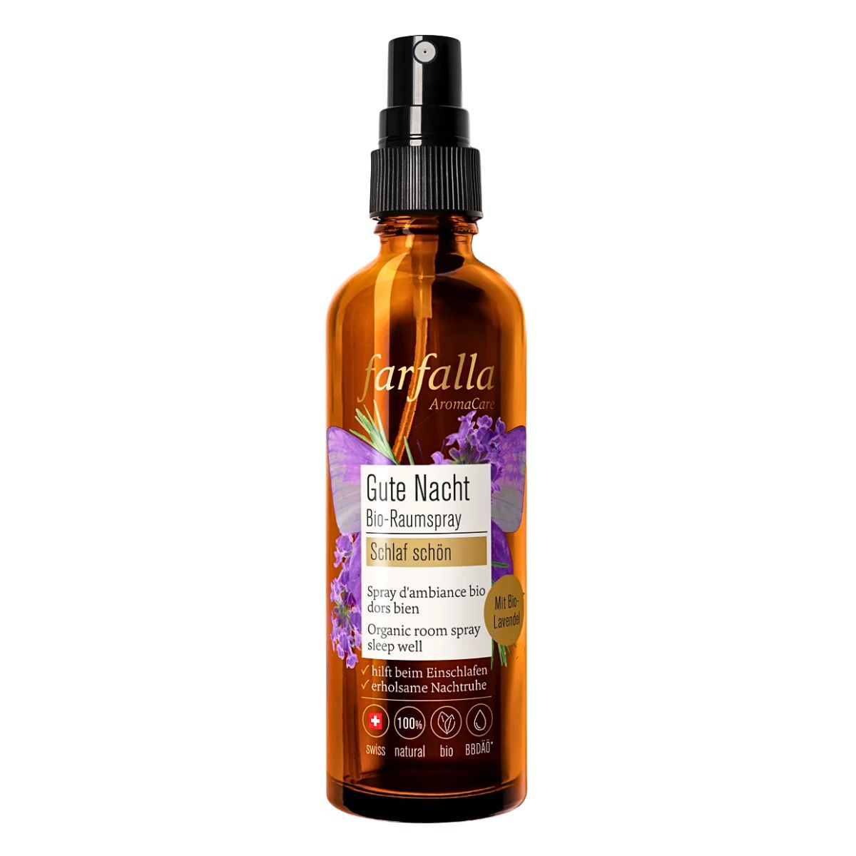 FARFALLA Bio-Raumspray Lavendel schlaf schön 75 ml