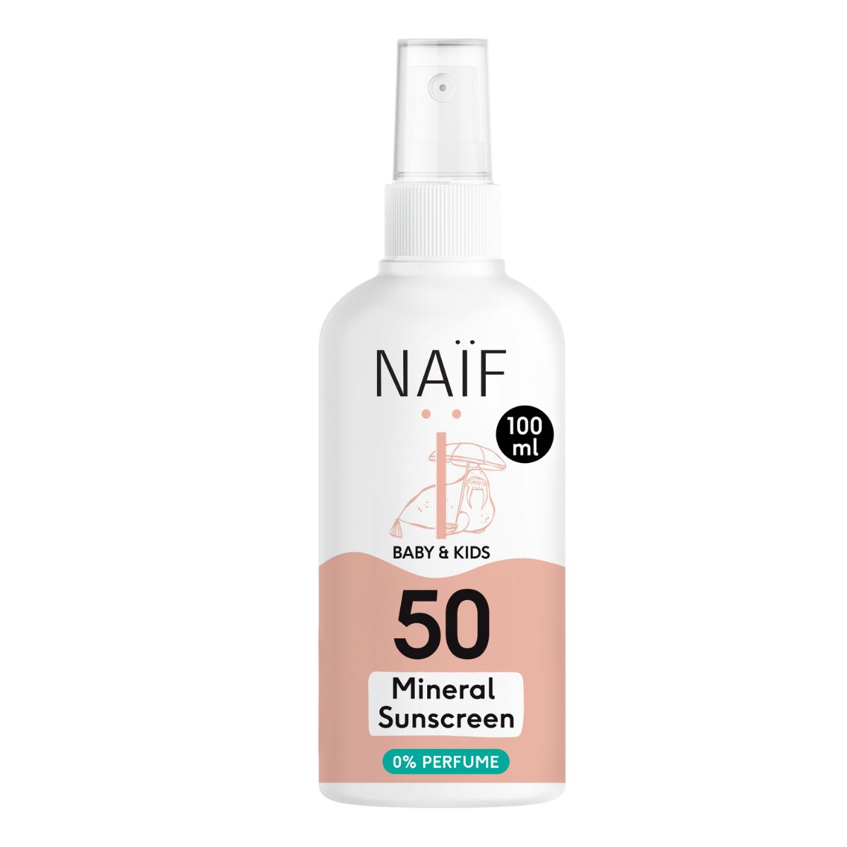 Naif Baby&Kids Spray solaire SPF 50 sans parfum 100 ml