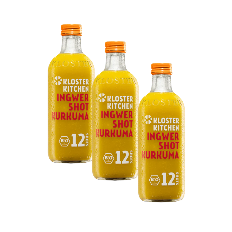 Kloster Kitchen Ingwer Shot Kurkuma Bio 3 x 360 ml Kloster Kitchen Ingwer Shot Kurkuma Bio 3 x 360 ml