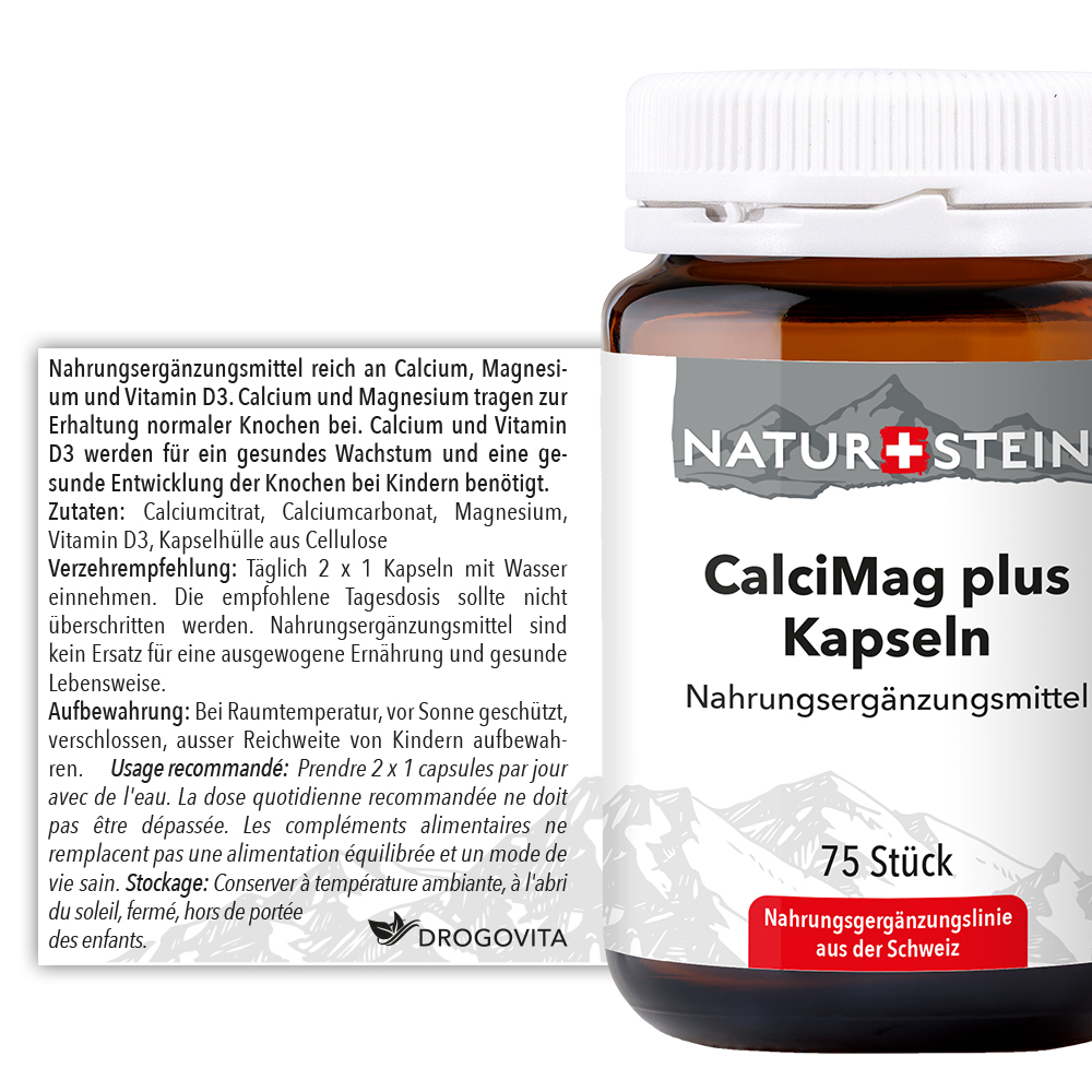 NATURSTEIN Calci/Mag plus Kapseln 75 Stück