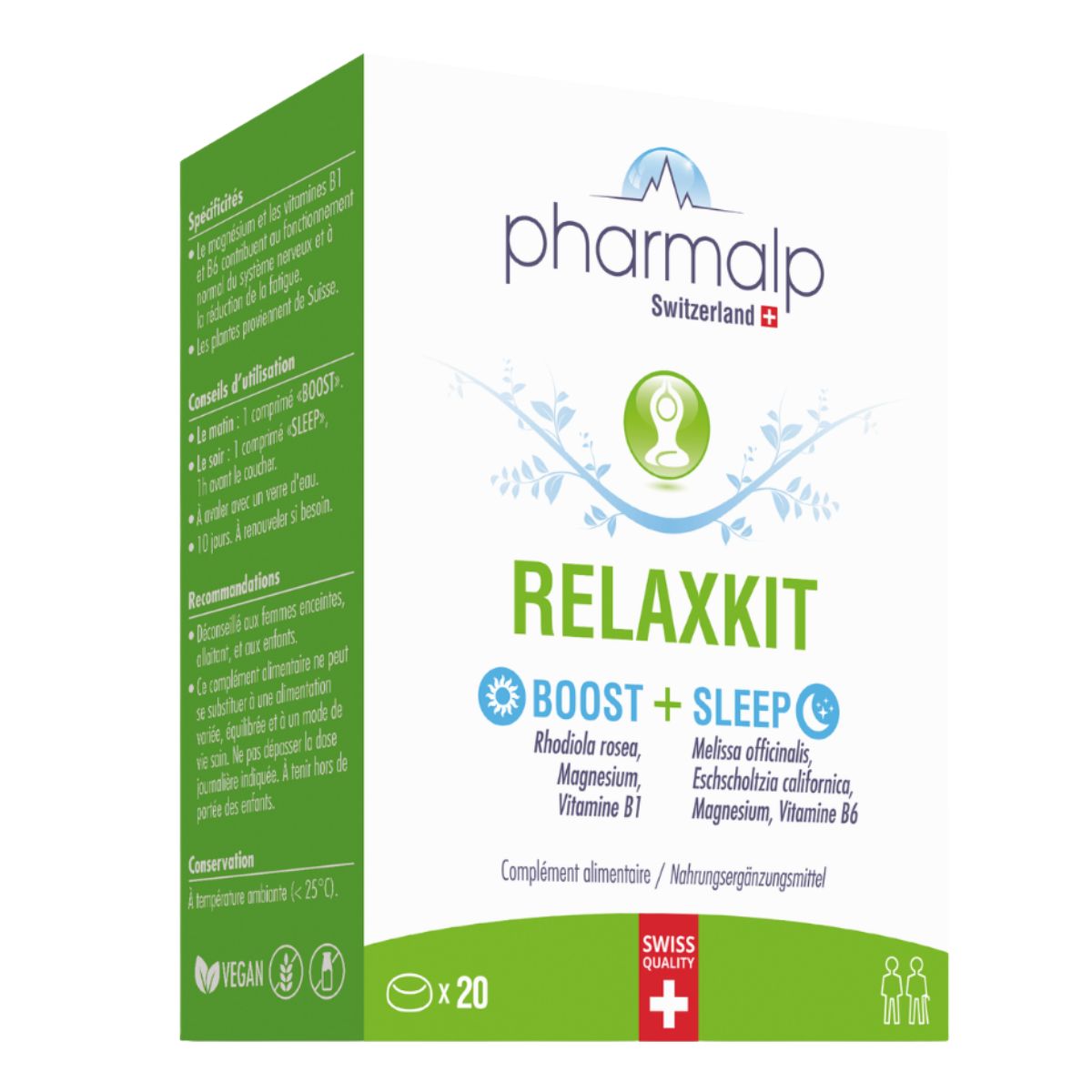 Pharmalp Relaxkit Boost & Sleep Tabletten 20 Stück