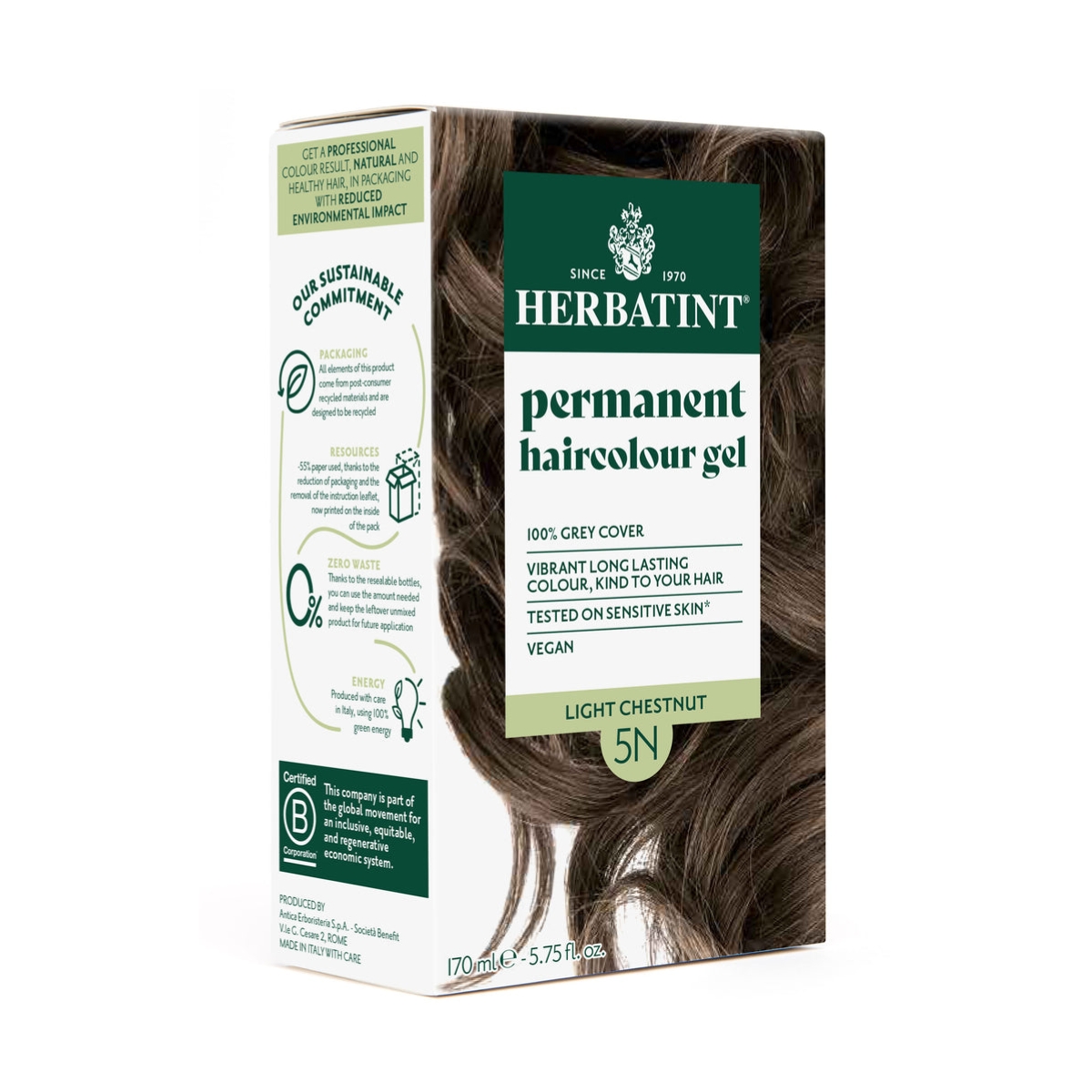 HERBATINT Haarfärbegel 5N Hell Kastanienbraun 170 ml