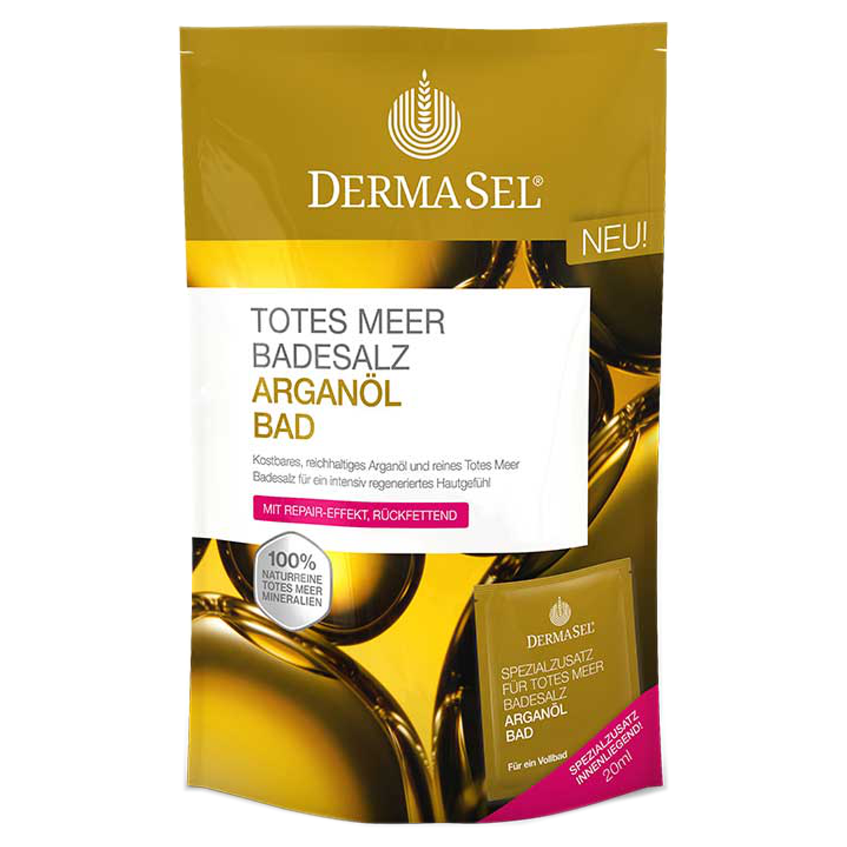 Dermasel Badesalz Arganöl Beutel 400 g Dermasel Badesalz Arganöl Beutel 400 g