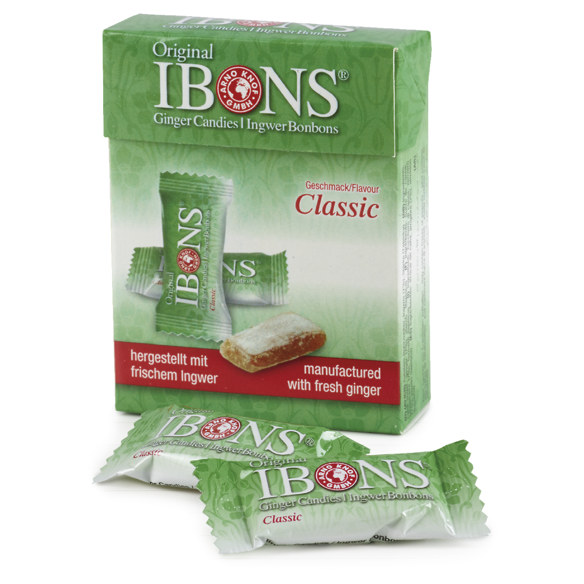 IBONS Ingwer Classic Kaubonbons 60 g IBONS Ingwer Classic Kaubonbons 60 g