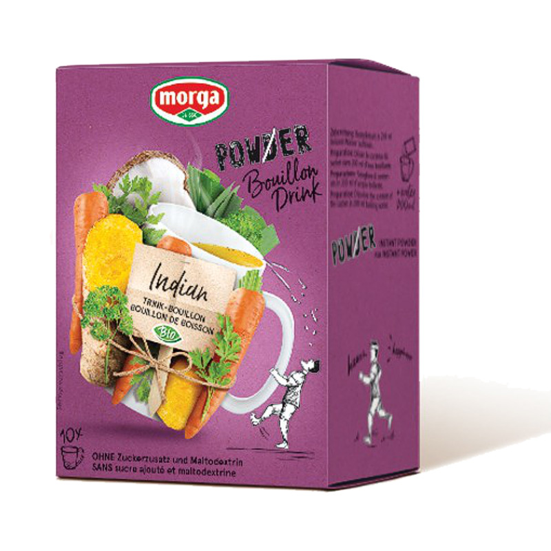 MORGA PowerPowder BouillonDrink Indian Bio 10 Beutel 4 g MORGA PowerPowder BouillonDrink Indian Bio 10 Beutel 4 g