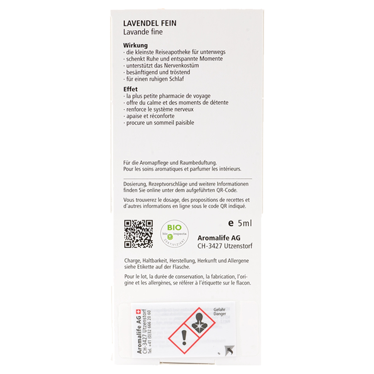 Aromalife Top Lavendel fein ätherisches Öl Bio 5 ml