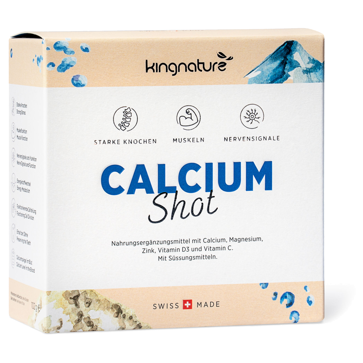 Kingnature Calcium Shot Sticks 30 Stück Kingnature Calcium Shot Sticks 30 Stück