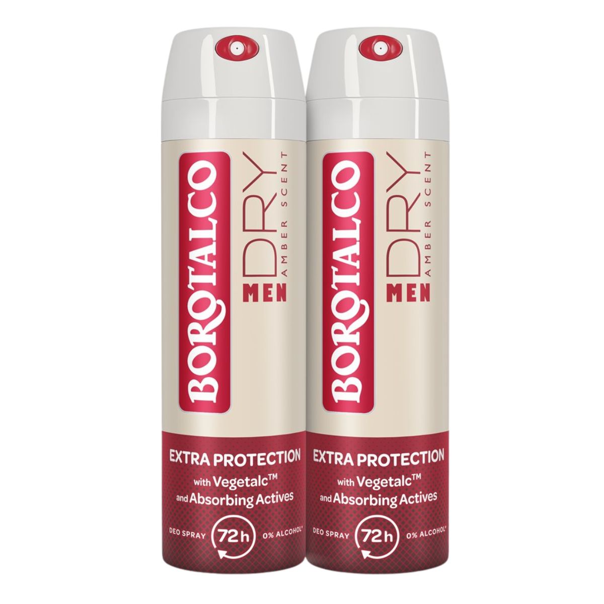 Borotalco Déodorant homme en spray Ambre 2 x 150 ml