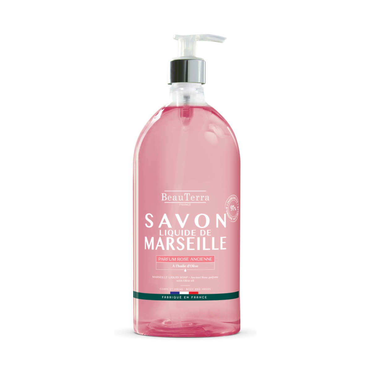 BeauTerra Flüssigseife Marseille alte Rose