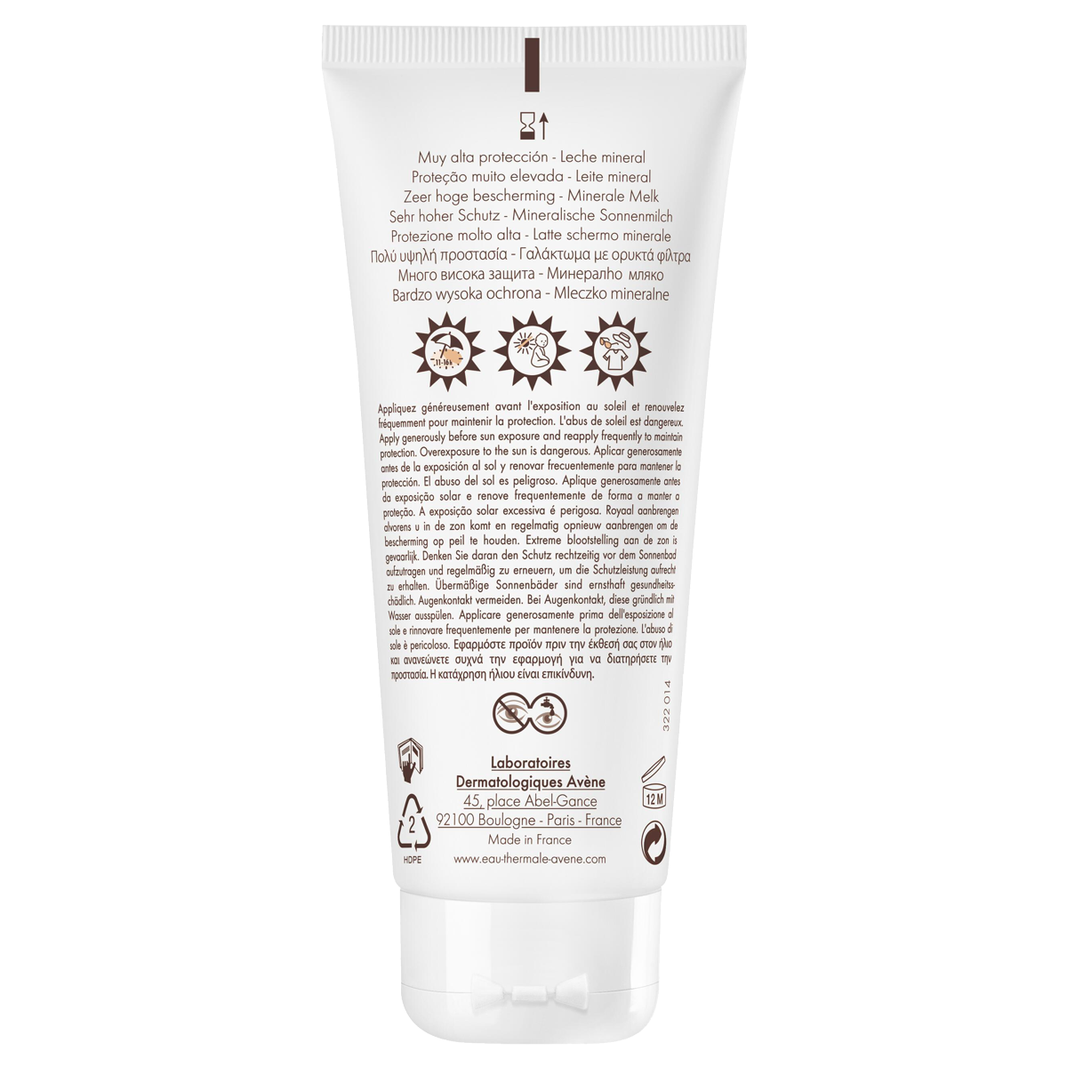 Avène Sun Mineralische Sonnenmilch SPF50+ 100 ml