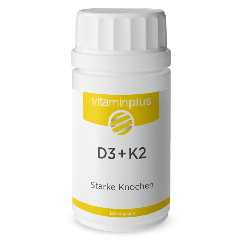 Vitaminplus Vitamin D3 + K2 vegan Kapseln 120 Stück Vitaminplus Vitamin D3 + K2 vegan Kapseln 120 Stück