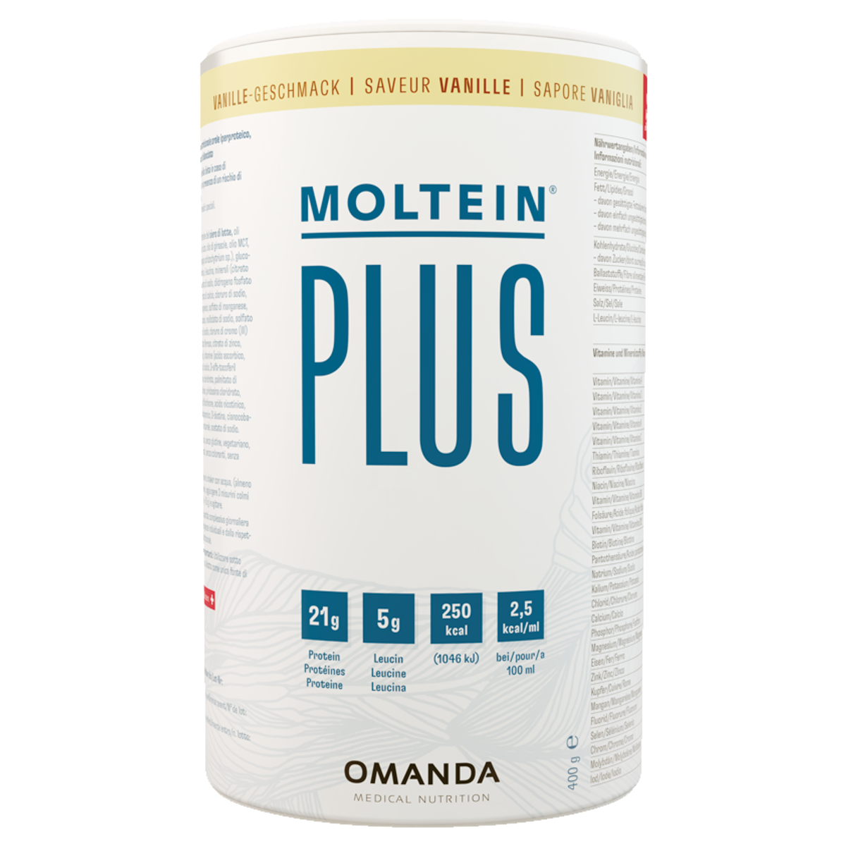 Moltein Plus 2.5 Vanille Dose 400 g