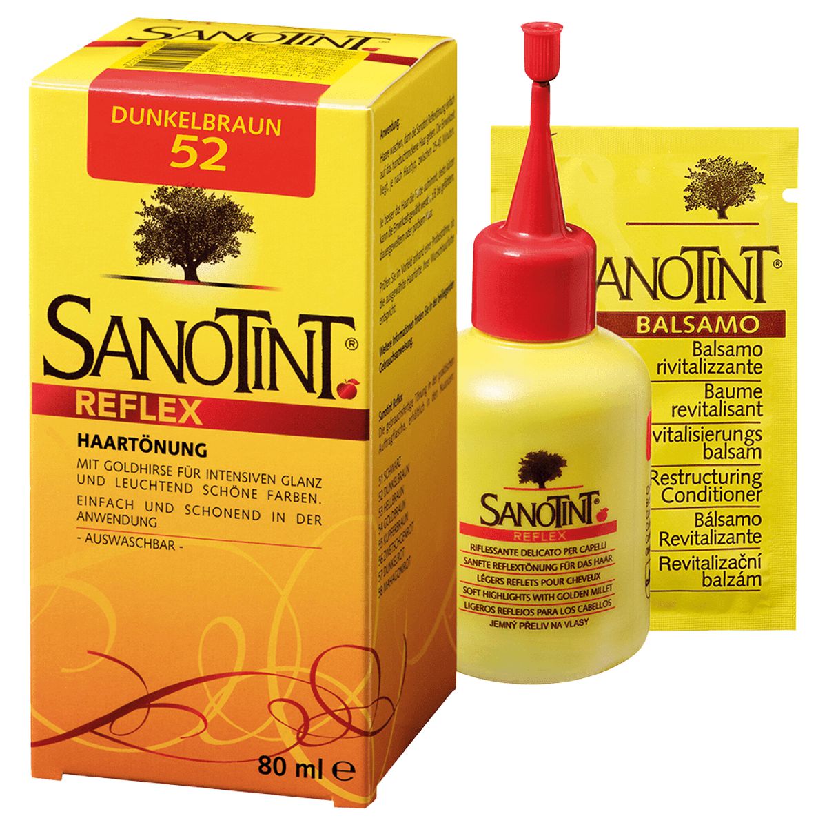 Sanotint Reflex Haartönung 52 dunkelbraun