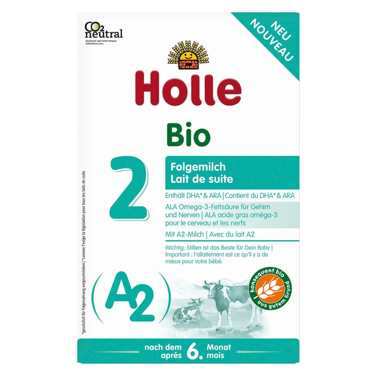 Holle A2 Bio-Folgemilch 2 400 g Holle A2 Bio-Folgemilch 2 400 g