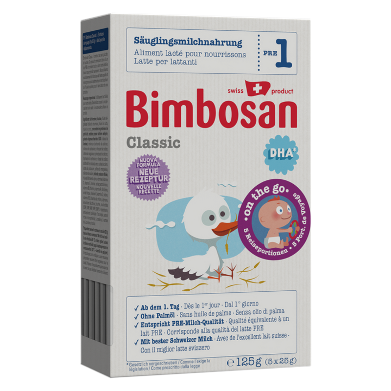 Bimbosan Classic 1 Säuglingsmilch Reiseportionen 5x 25 g