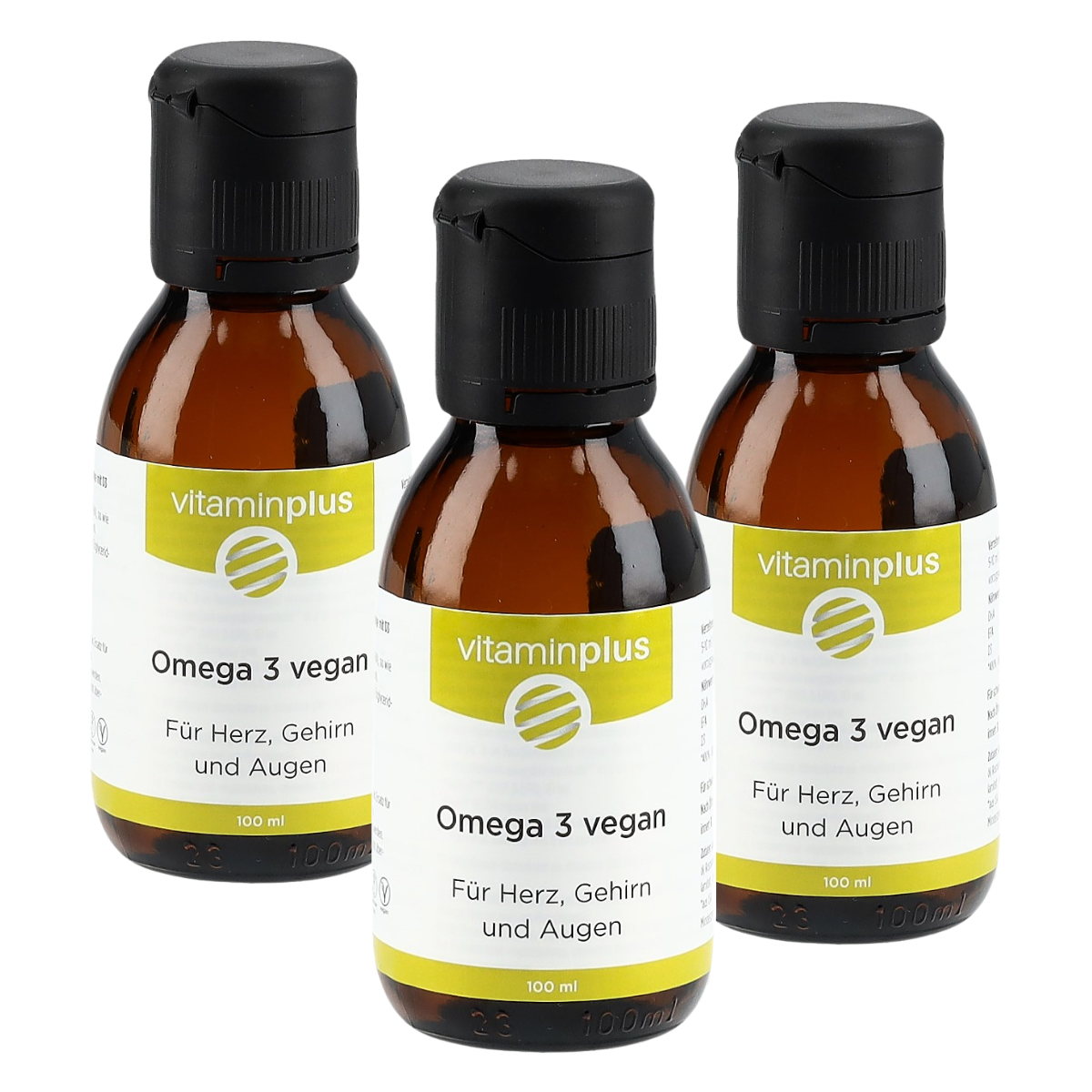 Vitaminplus huile d'algues oméga-3 végétalienne 3x 100 ml Vitaminplus huile d'algues oméga-3 végétalienne 3x 100 ml