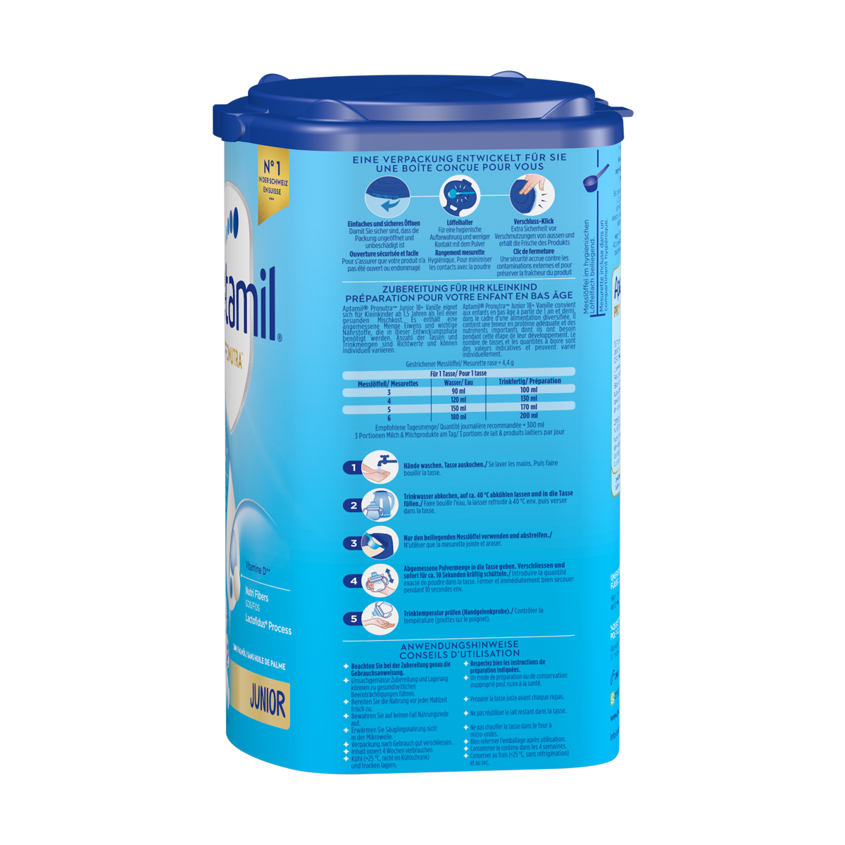 APTAMIL Pronatura Junior 18+ Vanille 800 g APTAMIL Pronatura Junior 18+ Vanille 800 g